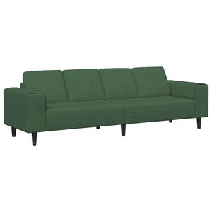 vidaXL Sofa Dunkelgr&uuml;n 250 x 77 x 76 cm Cordstoff