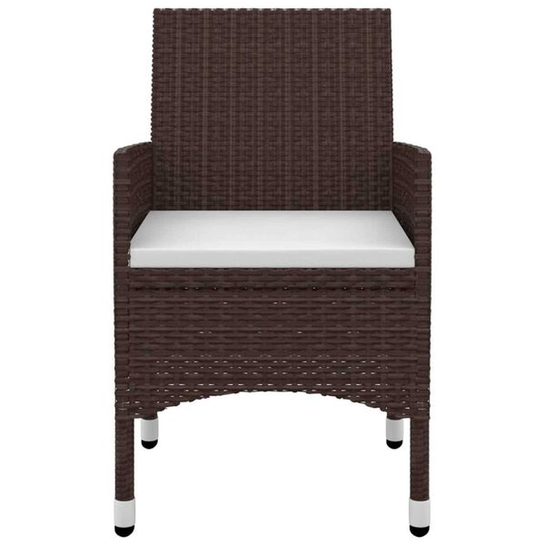 vidaXL 9-tlg. Garten-Essgruppe mit Kissen Poly Rattan und Glas