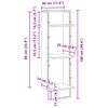 vidaXL Wandregal Artisan-Eiche 30 x 25 x 100 cm Holzwerkstoff