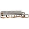 vidaXL Outdoor-Sofagarnitur 5 stk. Natur und Hellgrau