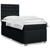 vidaXL Boxspringbett mit Matratze Schwarz 100x200 cm Stoff
