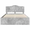 vidaXL Bettrahmen Beton Grau 150 x 200 cm Massives Kiefernholz
