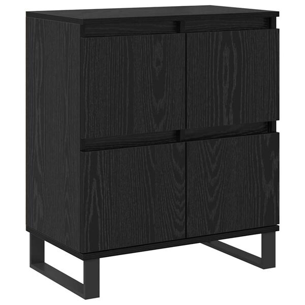 vidaXL Sideboard Schwarz Eichen-Optik 60 x 35 x 70 cm