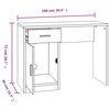 vidaXL Schreibtisch mit Stauraum R&auml;uchereiche 100x40x73 cm