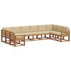 vidaXL Outdoor-Sofagarnitur 10 Stk. Natur und Beige