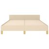 vidaXL Bettgestell ohne Matratze Creme 140x200 cm Stoff
