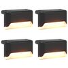 vidaXL Au&szlig;en Solarlichter mit Erdnagel 4 pcs Warmes Wei&szlig; 4,5 cm