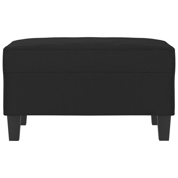 vidaXL Fu&szlig;hocker Schwarz 70x55x41 cm Mikrofasergewebe