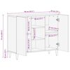 vidaXL Sideboard 90x33x75 cm Massivholz Mango