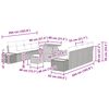 vidaXL Gartensofa-set mit Kissen 11 pcs Schwarz Poly Rattan