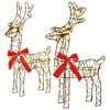 vidaXL 3D Weihnachtsrentier LOVIISA 2 stk. 180 LEDs Warmes Wei&szlig;
