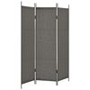 vidaXL Raumteiler Grau Stoff