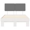 vidaXL Bettgestell mit gepolstertem Kopfteil Hellgrau 120 x 200 cm