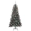 vidaXL K&uuml;nstlicher Weihnachtsbaum Gr&uuml;n 240 cm PVC, Plastik und Stahl