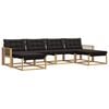 vidaXL Outdoor-Sofagarnitur mit Kissen 6 pcs Wei&szlig; und Schwarz