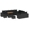vidaXL Gartensofa-set 13 stk. Schwarz Poly-Rattan