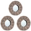 vidaXL Spiegel 3 Stk. 15 cm Weide