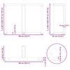 vidaXL Esstischbeine T-Form 2 Stk. Weiß 90x35x(72-73) cm Stahl