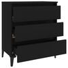 vidaXL Sideboard Schwarz 60x35x69 cm Holzwerkstoff