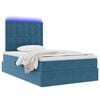 vidaXL Bett mit Stauraum und LED mit Matratze Blau 120 x 190 cm Samt