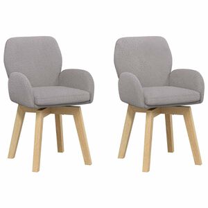 vidaXL Drehstuhl Esszimmer 2 stk. Boucl&eacute; Hellgrau 54 x 58 x 87 cm