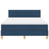 vidaXL Boxspringbett mit Kissen mit Kopfteil Blau 160 x 200 cm Stoff