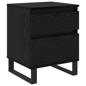 vidaXL Nachttisch Schwarz Eichen-Optik 40 x 35 x 50 cm Holzwerkstoff