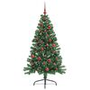 vidaXL K&uuml;nstlicher vorbeleuchteter Weihnachtsbaum Gr&uuml;n 150 cm PVC