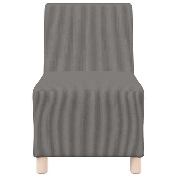 vidaXL | Modulares Armfreies Sofa | Hellgrau 55 x 74 x 82 cm Cordstoff