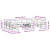 vidaXL Outdoor-Sofagarnitur mit Kissen 11 pcs Natur und Creme