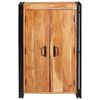 vidaXL Highboard mit T&uuml;ren Braun Massivholz Akazie und Metall