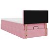 vidaXL Ottoman-Bett mit Matratze Rosa 100x200 cm Samt