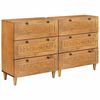 vidaXL Sideboard 2 pcs Braun 60 x 33 x 75 cm massives Mangoholz