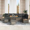 vidaXL Gartensofa-set 9 pcs Grau Poly-Rattan