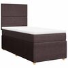 vidaXL Boxspringbett mit Matratze Dunkelbraun 90x190 cm Stoff