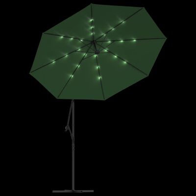 vidaXL Sonnenschirm Ampelschirm mit LED-Beleuchtung 300 cm Metallmast