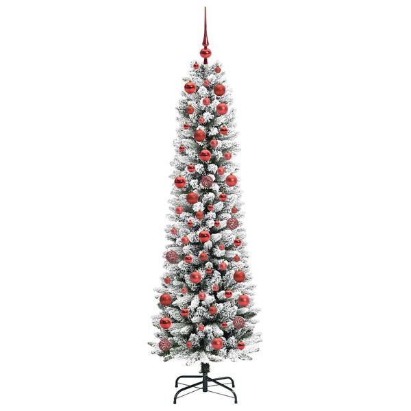 vidaXL K&uuml;nstlicher Weihnachtsbaum mit 300 LEDs mit St&auml;nder Wei&szlig; 180 cm