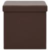 vidaXL Hocker mit Stauraum 2 Stk. Braun PVC