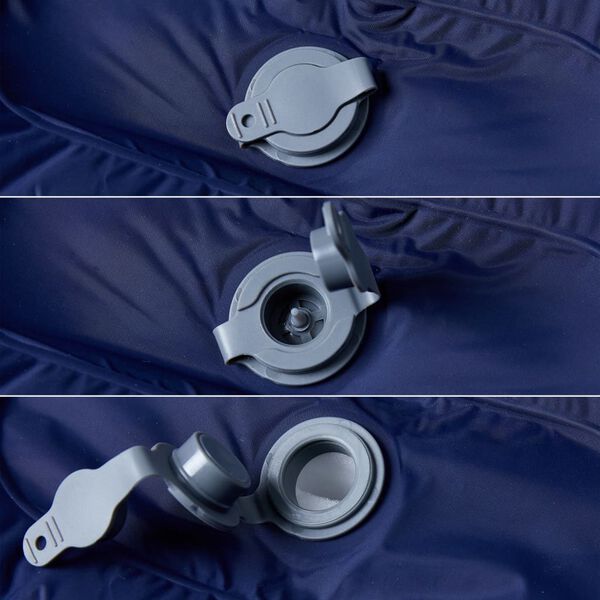 vidaXL Selbstaufblasende Isomatte mit Kissen Marineblau