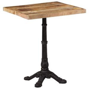 vidaXL Bistrotisch 60x60x77 cm Raues Mangoholz