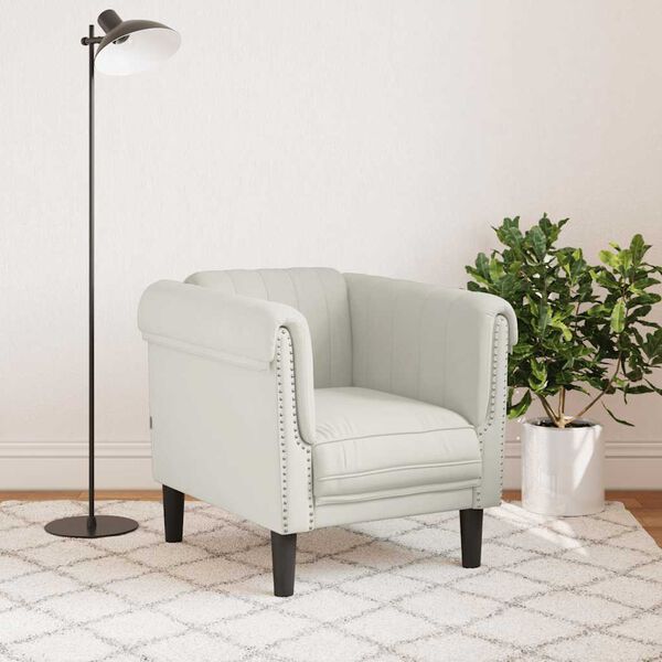 vidaXL Sessel Creme Samt