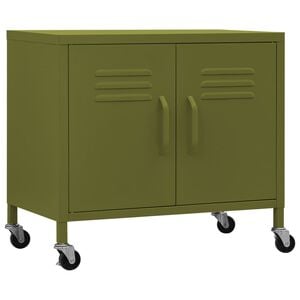 vidaXL Lagerschrank Olivgr&uuml;n 60x35x56 cm Stahl