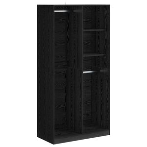 vidaXL Kleiderschrank mit Regal Schwarz Eichen-Optik 100 x 50 x 200 cm