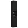 vidaXL Badschrank Schwarz 32x34x188,5 cm Holzwerkstoff