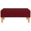 vidaXL Schlafsofa 2-Sitzer mit 2 Kissen & Hocker Weinrot Stoff