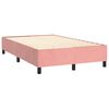 vidaXL Boxspringbett mit Matratze Rosa 120x200 cm Samt