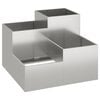 vidaXL Gartenblumentopf Silber 100 x 100 x 60 cm Edelstahl