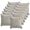 vidaXL Kissenbezug 12 pcs HOUTEN Hellgrau 50 x 50 cm Chenille-Stoff