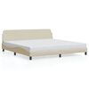 vidaXL Bettgestell "Dover" Creme 200x200 cm Stoff