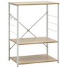 vidaXL Mikrowellenregal Wei&szlig; Eiche 60&times;39,6&times;79,5 cm Holzwerkstoff